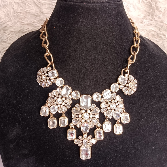 Banana Republic . Chunky Gold Chain Necklace with Silver Accents - Picture 1 of 3
